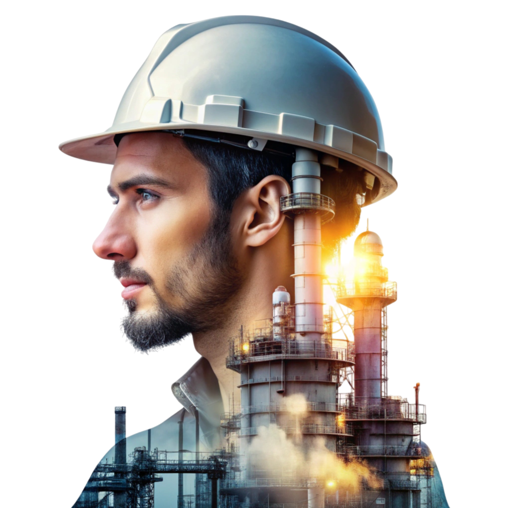 oil rig worker concept image