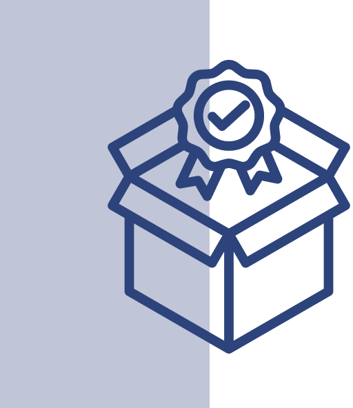 quality products blue icon